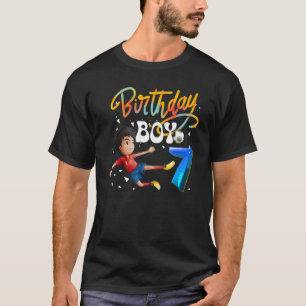 Dabbing Boy 7 Year Old Soccer Player 7:e Birthday T Shirt