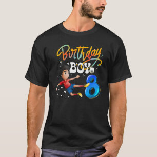 Dabbing Boy 8 Year Old Soccer Player 8th Birthday T Shirt