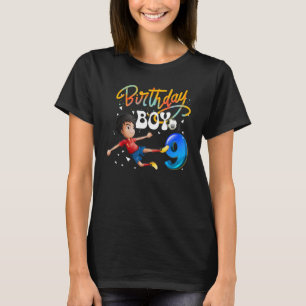Dabbing Boy 9 Year Old Soccer Player 9:e födelseda T Shirt