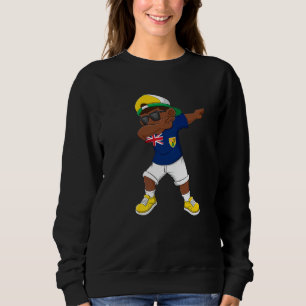 Dabbing Boy Turks and Caicos Flagga Kids Dab Dance T Shirt