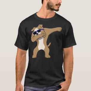 Dabbing Bulldog Hund Kids Pet Kärlek Rädding Bark T Shirt