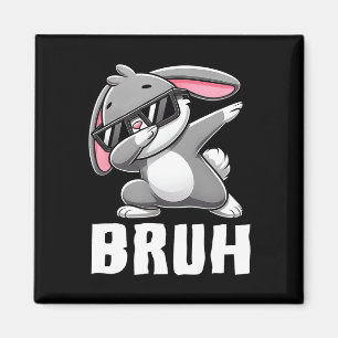 Dabbing Bunny Bruh Meme Påsk Day Dab Bunny Tonårin Magnet