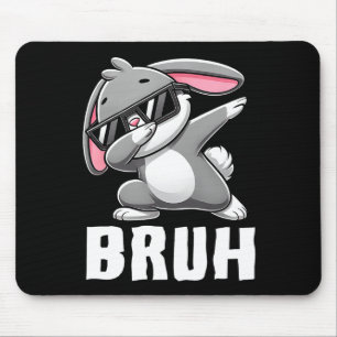 Dabbing Bunny Bruh Meme Påsk Day Dab Bunny Tonårin Musmatta