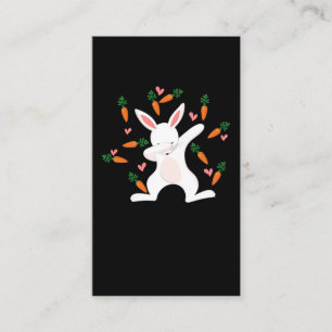 Dabbing Bunny Carrots Älskare Funny Animal Visitkort