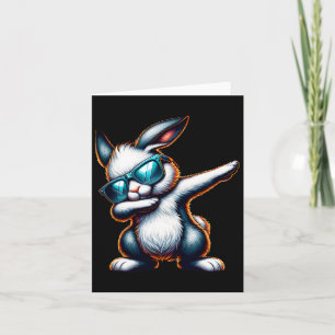 Dabbing Bunny Funny Påskhare Kort