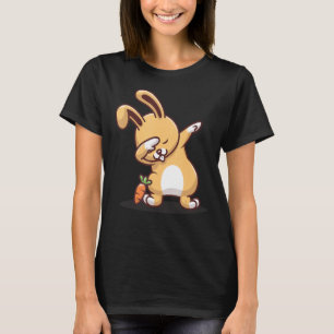 Dabbing Bunny med morot T Shirt
