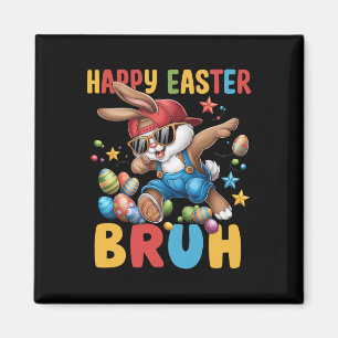 Dabbing Bunny Påsk Bruh Meme Funny Say Tonåringars Magnet