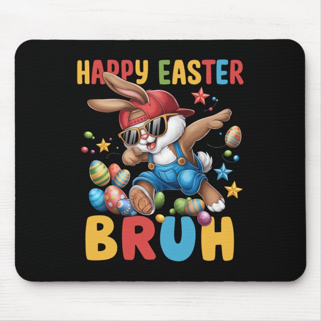 Dabbing Bunny Påsk Bruh Meme Funny Say Tonåringars Musmatta (Framsidan)