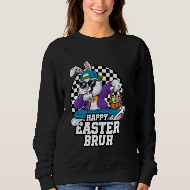 Dabbing Bunny Påsk Bruh Meme Funny Say Tonåringars T Shirt (Framsida)