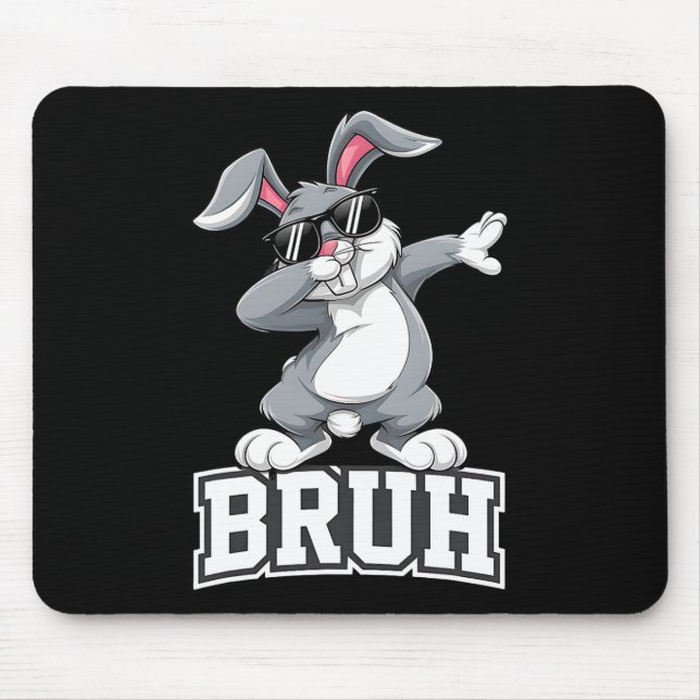 Dabbing Bunny Påsk Day Dab Bruh Bunny Tonåringar B Musmatta (Framsidan)
