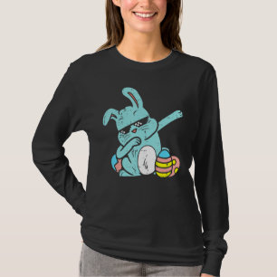 Dabbing Bunny Rabbit Egg Hunt Påsk T Shirt