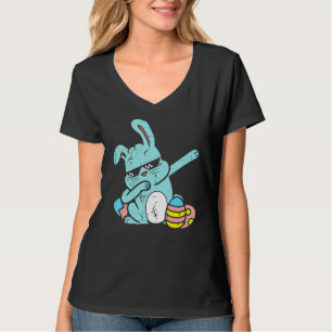 Dabbing Bunny Rabbit Egg Hunt Påsk T Shirt