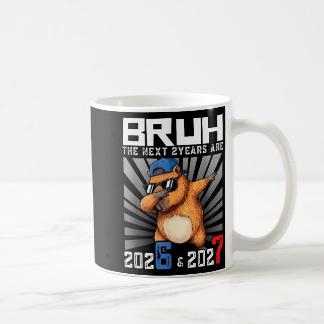 Dabbing Capybara 67 Nye 2026 Boys Kids New Year Ev Kaffemugg (Höger)