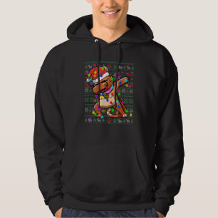 Dabbing Cat Fairy Ljus Ugly jul Sweater Co. Hoodie