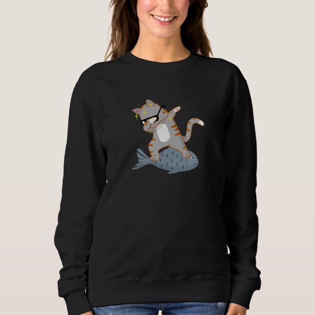 Dabbing Cat Funny Dab Cat T Shirt (Framsida)