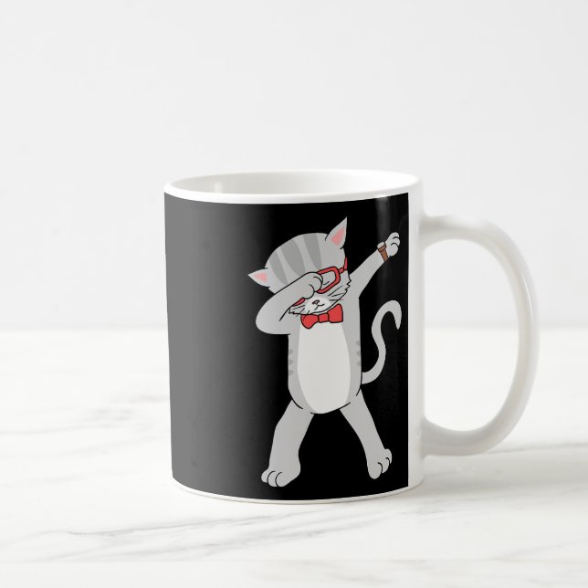 Dabbing Cat Funny Dab Gift Cat Tee Kaffemugg (Höger)