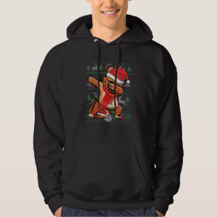 Dabbing Cat Ugly jul Sweater Funny Party Cos Hoodie