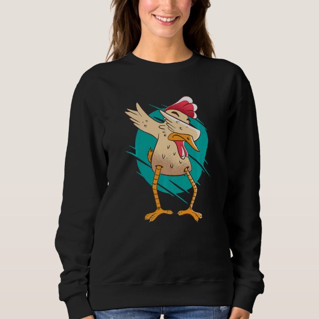 Dabbing Chicken  Rooster T Shirt (Framsida)