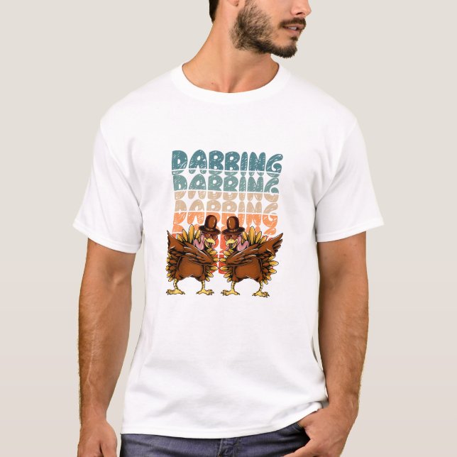 Dabbing Chicken T Shirt (Framsida)