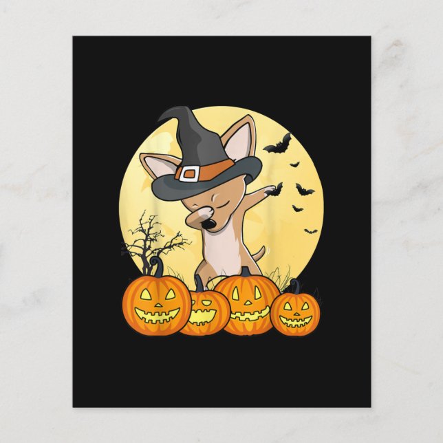 Dabbing Chihuahua Dab Dance Rolig hund Halloween (Framsida)