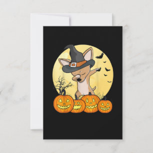 Dabbing Chihuahua Dab Dance Rolig hund Halloween OSA Kort