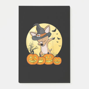 Dabbing Chihuahua Dab Dance Rolig hund Halloween Post-it Block