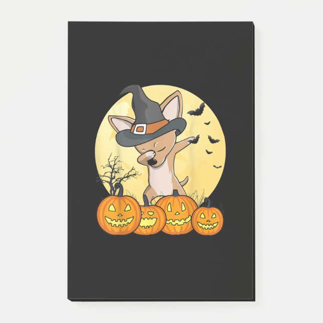 Dabbing Chihuahua Dab Dance Rolig hund Halloween Post-it Block (Framsida)