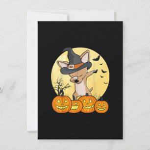 Dabbing Chihuahua Dab Dance Rolig hund Halloween Tack Kort