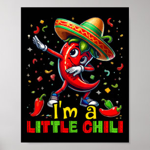 Dabbing Chili Pepper Cinco De Mayo Barn tröja Mex Poster