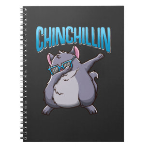 Dabbing Chinchilla Sunglass Animal Pet Roligt Anteckningsbok