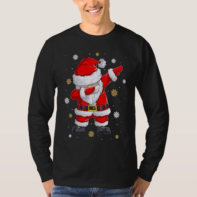 Dabbing Christmas Ugly Xmas Sweater Santa Dab Squa T Shirt (Framsida)