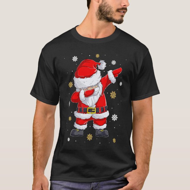 Dabbing Christmas Ugly Xmas Sweater Santa Dab Squa T Shirt (Framsida)