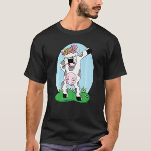 Dabbing Cow Girly Dab Dancing Calf Farm Animal Lov T Shirt
