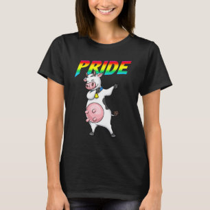 Dabbing Cow Lesbisk Bisexual Gay Lgbt Pride T Shirt