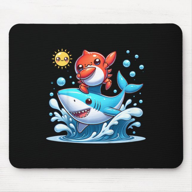 Dabbing Crab Surfing Shark Riding Ocean Wave Sun C Musmatta (Framsidan)