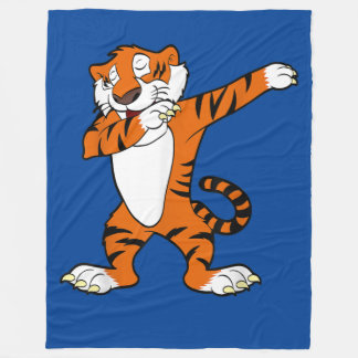 Dabbing Cute Tiger Animal Party Fleecefilt