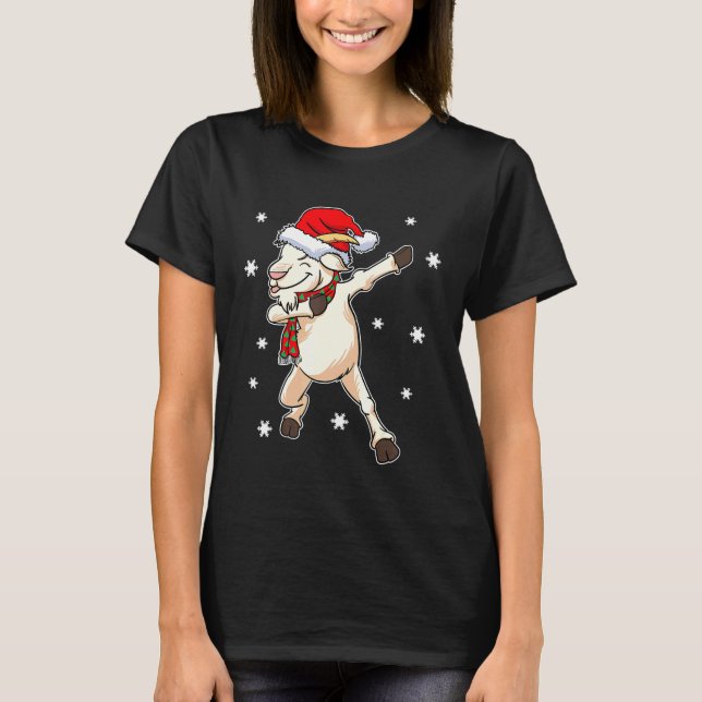 Dabbing Dab Billy Goat Farmer Rancher jul Sa T Shirt (Framsida)