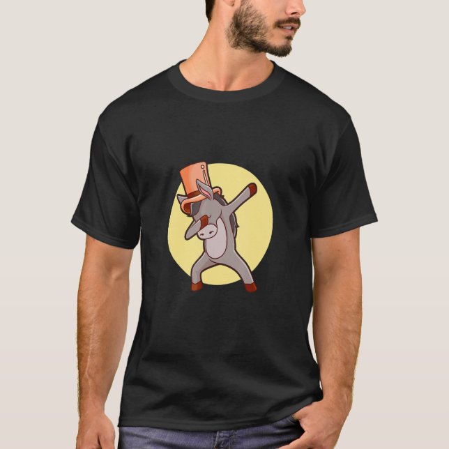 Dabbing Dab Donkey Mule T Shirt (Framsida)