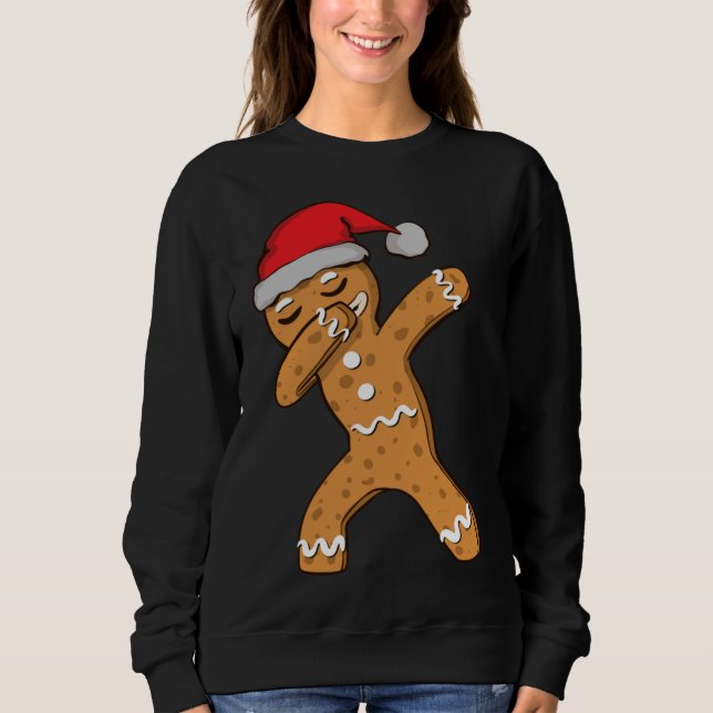 Dabbing Dab Pepparkaksgubbe jul T Shirt (Framsida)