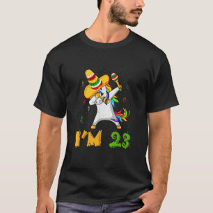 Dabbing Dab Unicorn Age 23 Years Birth Born Cinco T Shirt