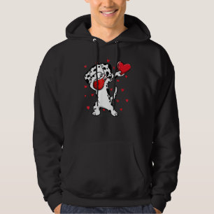 Dabbing Dalmatian & Ansikte Mask Dab Dance Funny V Hoodie