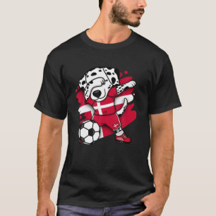 Dabbing Dalmatian Danske Ocer Fläkt Jersey Footb T Shirt