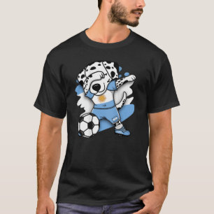 Dabbing Dalmatian Hund Argentina Ocer Fläkt Jersey T Shirt