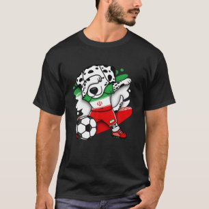 Dabbing Dalmatian Hund Iran Ocer Fläkt Jersey Foot T Shirt