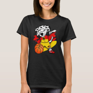 Dabbing Dalmatian Hund Tyskland Basketball Jersey T Shirt