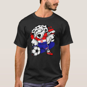 Dabbing Dalmatian Kroatien Ocer Fläkt Jersey Footb T Shirt