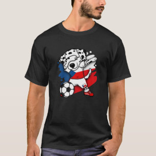 Dabbing Dalmatian Lettland Ocer Fläkt Jersey Lettl T Shirt