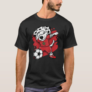 Dabbing Dalmatian Marocko Ocer Fläkt Jersey Footb T Shirt