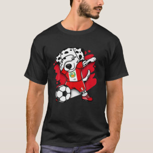 Dabbing Dalmatian Peru Ocer Fläkt Jersey Peruvian T Shirt