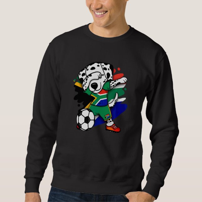 Dabbing Dalmatian South Afrika Ocer Fläkt Jersey Lång Ärmad Tröja (Framsida)